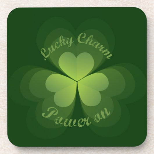 Lucky Charm ingeschakeld Drankjes Onderzetter (Voorkant)