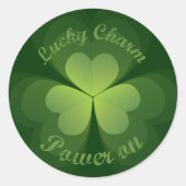 Lucky Charm ingeschakeld Ronde Sticker (Voorkant)