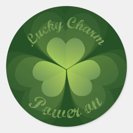 Lucky Charm ingeschakeld Ronde Sticker (Voorkant)