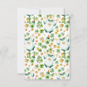 Lucky Charm Irish Baby shower bedankkaart (Achterkant)