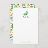 Lucky Charm Irish Baby shower bedankkaart (Voorkant / Achterkant)