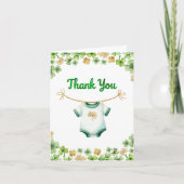 Lucky Charm Irish Baby shower bedankkaart (Voorkant)