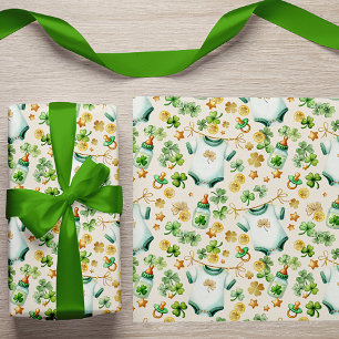 Lucky Charm Irish Baby shower Cadeaupapier