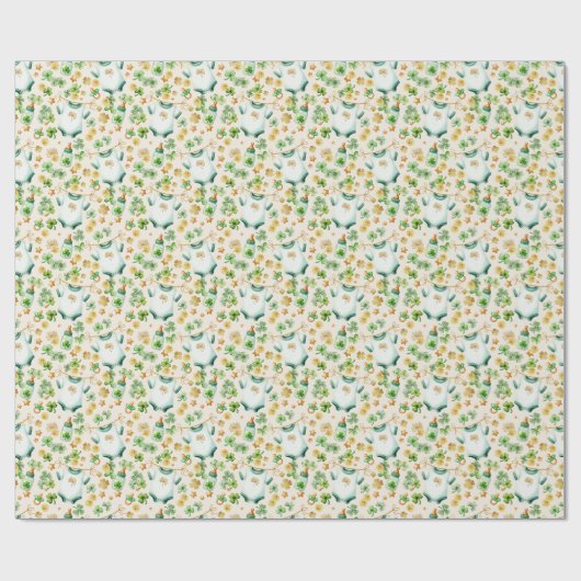 Lucky Charm Irish Baby shower Cadeauverpakking Cadeaupapier (Vlak)