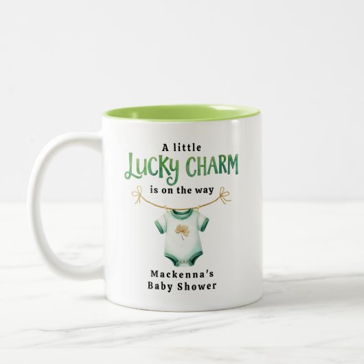 Lucky Charm Irish Baby shower Coffee Mok (Links)