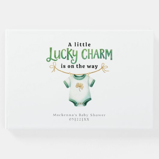 Lucky Charm Irish Baby shower gastenboek (Voorkant)