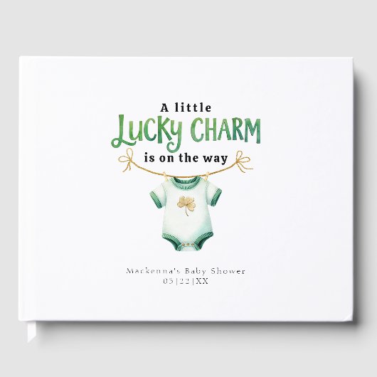 Lucky Charm Irish Baby shower gastenboek (Voorkant)