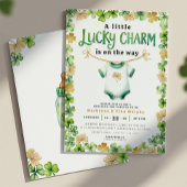 Lucky Charm Irish Baby shower Invitation Kaart