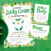 Lucky Charm Irish Baby shower Invitation Kaart