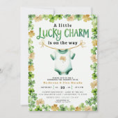 Lucky Charm Irish Baby shower Invitation Kaart (Voorkant)