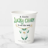 Lucky Charm Irish Baby shower Papieren bekers (Achterkant)