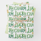 Lucky Charm Irish Baby shower Wrapping Sheets Inpakpapier Vel (In situ)