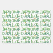 Lucky Charm Irish Baby shower Wrapping Sheets Inpakpapier Vel (Voorkant)