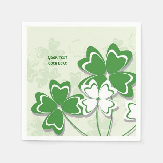 Lucky charm Irish clover shamrock St. Patrick's Servet (Voorkant)