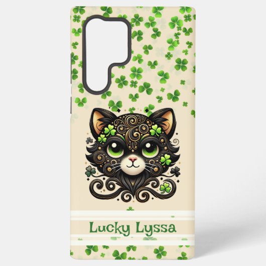 Lucky Charm Kat Custom Samsung Galaxy Hoesje (Achterkant)