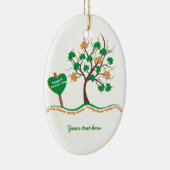 Lucky charm klaver klaver shamrock St. Patrick's D Keramisch Ornament (Rechts)
