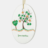 Lucky charm klaver klaver shamrock St. Patrick's D Keramisch Ornament (Links)