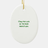 Lucky charm klaver klaver shamrock St. Patrick's D Keramisch Ornament (Achterkant)