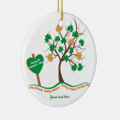 Lucky charm klaver klaver shamrock St. Patrick's D Keramisch Ornament (Rechts)