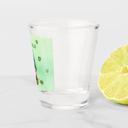 Lucky Charm Leprechaun Gnome - Gepersonaliseerd Shot Glas (Rechts)