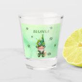 Lucky Charm Leprechaun Gnome - Gepersonaliseerd Shot Glas (Voorkant)