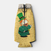 Lucky Charm Leprechaun Irish Bubble Golden Beer Flesjeskoeler (Achterkant)