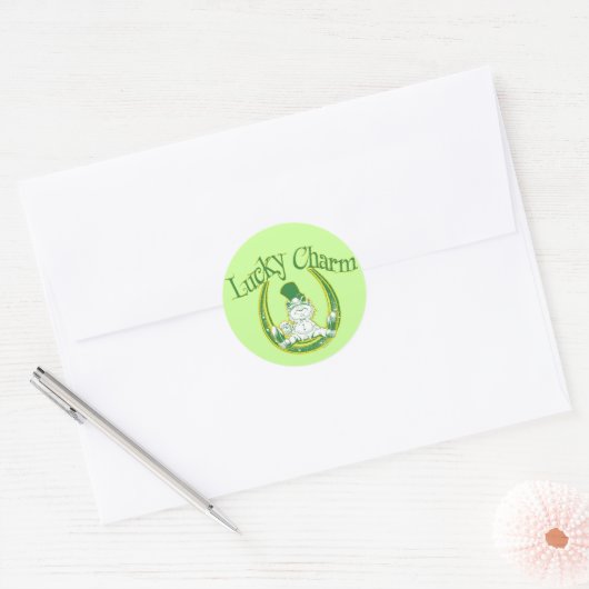 Lucky Charm Leprechaun Sticker (Envelop)