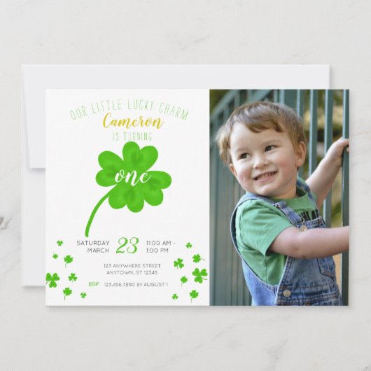 Lucky Charm, Lucky One St. Patricks Day Birthday Kaart (Voorkant)