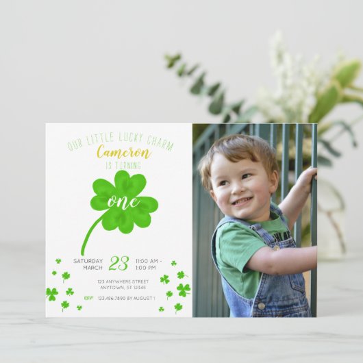 Lucky Charm, Lucky One St. Patricks Day Birthday Kaart (Staand voorkant)