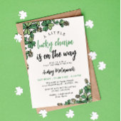 Lucky Charm on Way Gender Neutral Baby shower Kaart