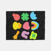 Lucky Charm Patricks Day Pot Met Goud Ierse Shamro Fleece Deken (Voorkant (Horizontaal))