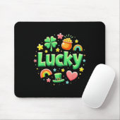 Lucky Charm Patricks Day Pot Met Goud Ierse Shamro Muismat (Met muis)