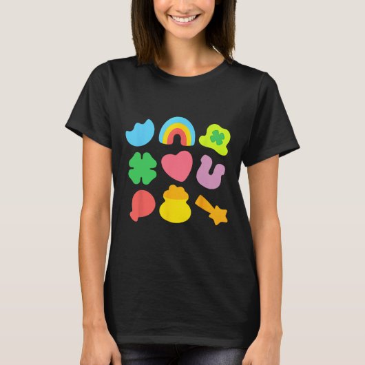 Lucky Charm Patricks Day Pot Met Goud Ierse Shamro T-shirt (Voorkant)