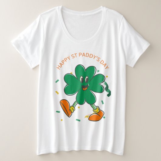 🌈 Lucky Charm Plus Size T-shirt (Design voorkant)