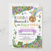 Lucky Charm Pot of Gold Rainbow Sunflower Birthday Kaart (Voorkant)
