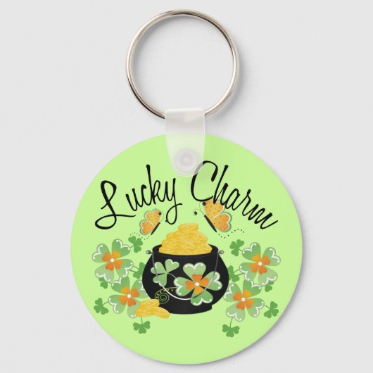 Lucky Charm Pot of Gold Sleutelhanger (Voorkant)