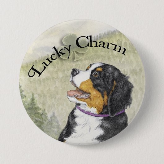 Lucky Charm Ronde Button 7,6 Cm (Voorkant)