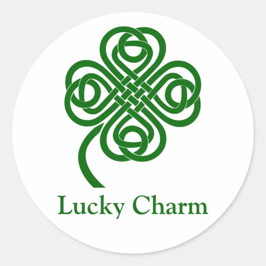 Lucky Charm Ronde Sticker (Voorkant)