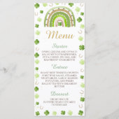 Lucky Charm Shamrock Baby Shower Menu (Voorkant)