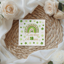 Lucky Charm Shamrock Baby Shower Napkin