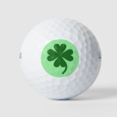 Lucky Charm Shamrock Golfbal Design van Janz Golfballen (Voorkant)