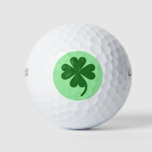Lucky Charm Shamrock Golfbal Design van Janz Golfballen (Voorkant)