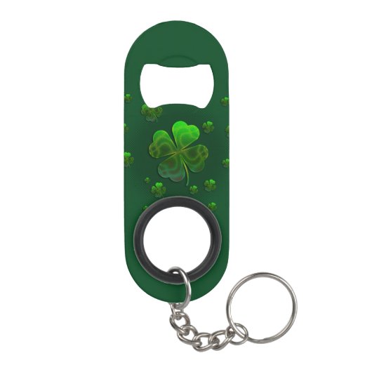 Lucky Charm Shamrock Mini Flessenopener (Achterkant)