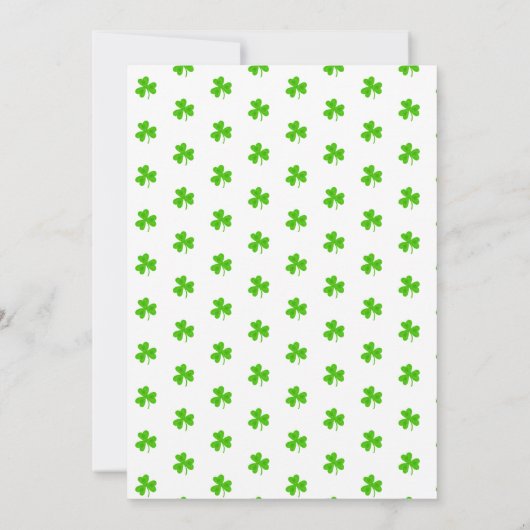 Lucky Charm Shamrock St. Patricks Day Verjaardag Kaart (Achterkant)