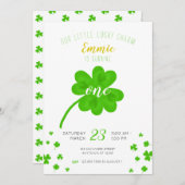 Lucky Charm Shamrock St. Patricks Day Verjaardag Kaart (Voorkant / Achterkant)