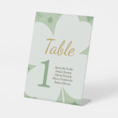 Lucky Charm Shamrock Table Number Reclamebord Met Voetstuk (Voorkant)