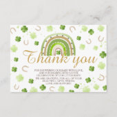 Lucky Charm Shamrock Thank You Card Informatiekaartje (Voorkant)