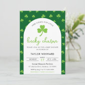Lucky Charm St Patrick’s Day Baby Shower Kaart (Staand voorkant)