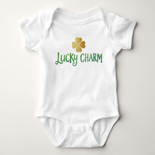 Lucky Charm St. Patrick's Baby Body Romper (Voorkant)