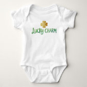 Lucky Charm St. Patrick's Baby Bodypakje Romper (Voorkant)